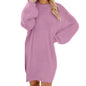 Winter Sweater Knit Crewneck Warm Long Sleeve Casual Sweatshirts Dress