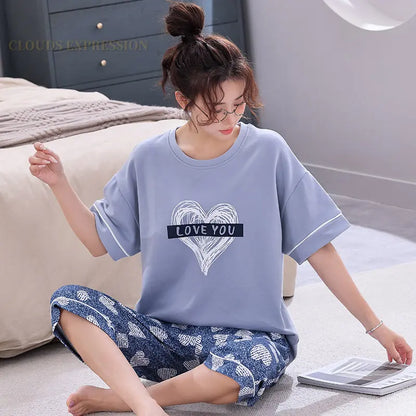 Knitted Cotton Cartoon Pajamas Sets