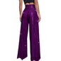 Women Sequin Wide Leg Pants Plus Size