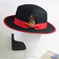 Zipper shallow  fedora hat  woolen hat ladies European punk chain novelty