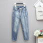 Plus Size jeans for Women Mom Jeans Woman Elastic High Waist Blue Baggy Jeans