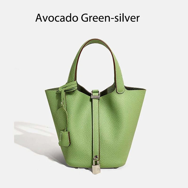 MENDY Women  Handbags Bucket Bag Real Leather Tote Bag Genuine Leather Luxury   Size Large Lady Hand Bags