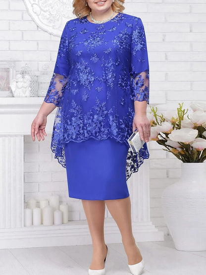 Formal Party Dresses for Ladies From 50 To 60 Years Embroidery Floral Luxury Wedding Guest Church Dresses