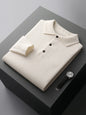 Men's  Casual Loose POLO Knitted Bottom Shirt Jacket Shirt