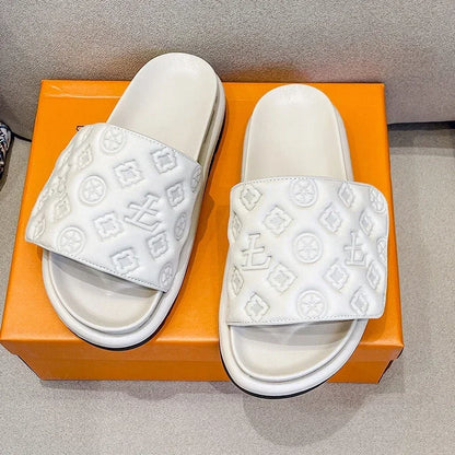 Ladies Magic Sticker Flat Slippers