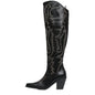 Vintage Western Cowboy Boots For Womens Fashion Embroidered Pointed Toe