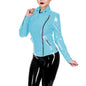 Glossy Leather Motorcycle Jacket for Women Long Sleeve Gothic Punk Style Coat
