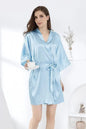 Nightgown Soft Bathrobe Short Women's Lounge Bride Bridesmaid Morning Gown  Wedding Party