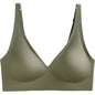 Soft Support Jelly Glue French Deep V Underwear Women's No Steel Ring Small Chest Gathered  Bra
