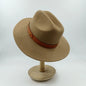 Zipper shallow  fedora hat  woolen hat ladies European punk chain novelty