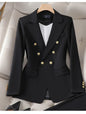 Elegant Office Ladies Two Piece Sets  Double Breasted
