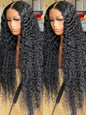 Wear And Go Deep Wave Glueless Preplucked Human Hair Lace Frontal Wig Water Wave For Women Pre Cut