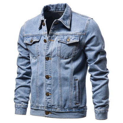 Classic Men Light Blue Denim Jacket