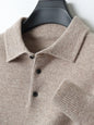 Men's  Casual Loose POLO Knitted Bottom Shirt Jacket Shirt