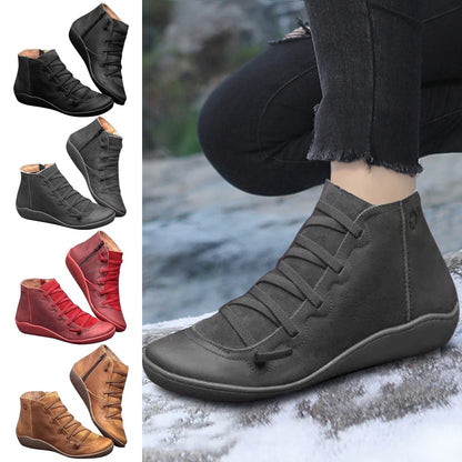 Motorcycle Ankle Boots Flat Bottom Short Boots Unisex