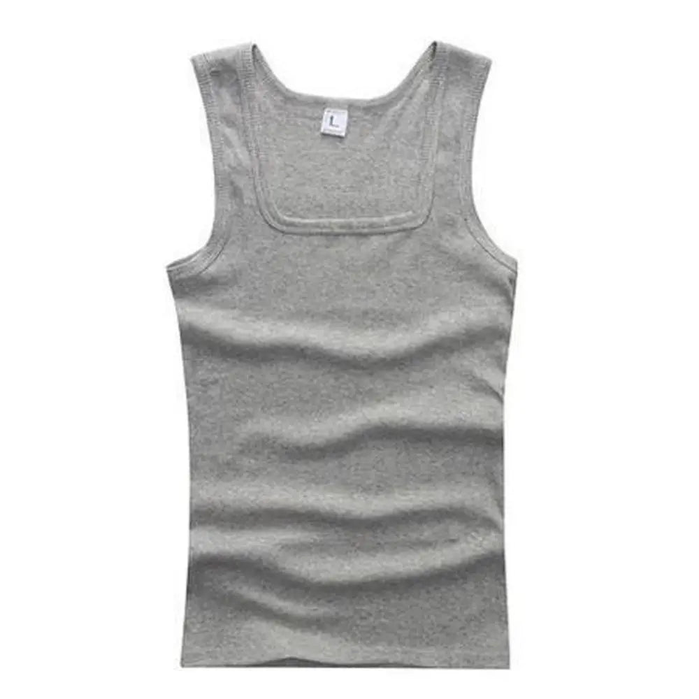 Male  Women Basic Elastic tank top Pure Cotton Sleeveless Men's t-shirt Bodybuilding T-shirt