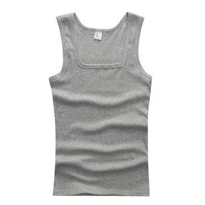 Male  Women Basic Elastic tank top Pure Cotton Sleeveless Men's t-shirt Bodybuilding T-shirt