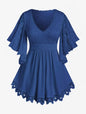 Women's Plus Size Flower Lace T-Shirt Curve Top