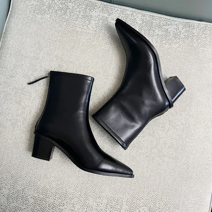 Women Ankle Boots Genuine Leather Autumn Winter Boots